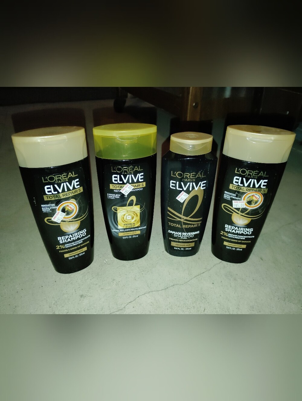 L'Oreal Elvive Repairing Shampoo - Black & Gold Set Of Four. Shampoo Bundle - Picture 3 of 3